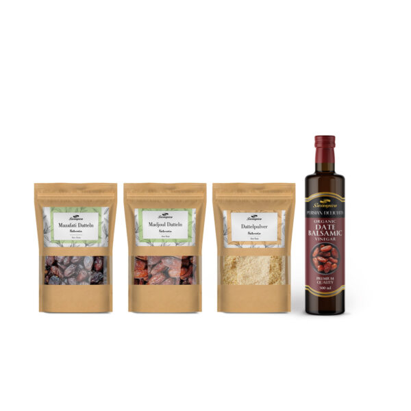 Spezialset von Dattelprodukten
