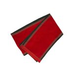 Red Christmas-themed table runner